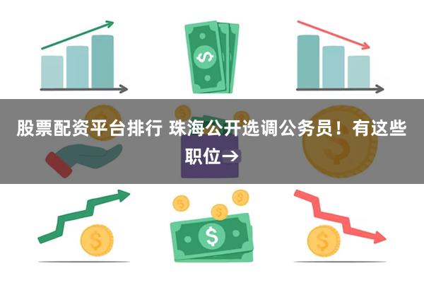 股票配资平台排行 珠海公开选调公务员！有这些职位→