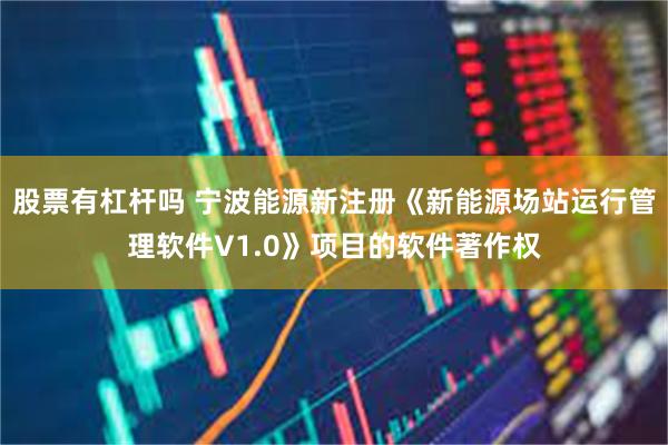 股票有杠杆吗 宁波能源新注册《新能源场站运行管理软件V1.0》项目的软件著作权