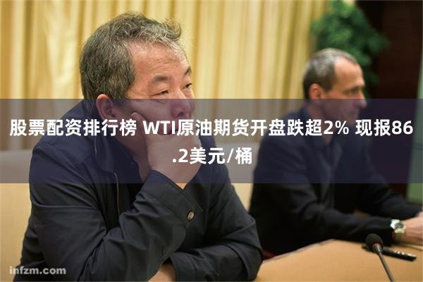 股票配资排行榜 WTI原油期货开盘跌超2% 现报86.2美元/桶