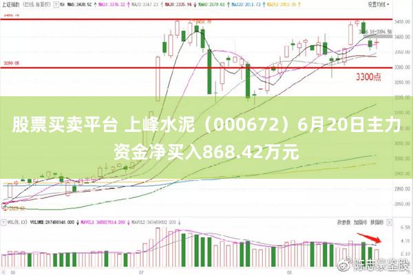 股票买卖平台 上峰水泥（000672）6月20日主力资金净买入868.42万元