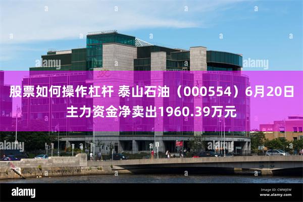 股票如何操作杠杆 泰山石油（000554）6月20日主力资金净卖出1960.39万元