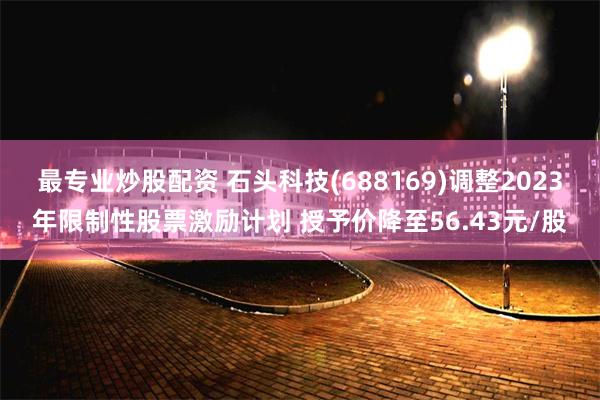 最专业炒股配资 石头科技(688169)调整2023年限制性股票激励计划 授予价降至56.43元/股