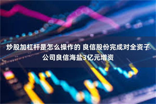 炒股加杠杆是怎么操作的 良信股份完成对全资子公司良信海盐3亿元增资