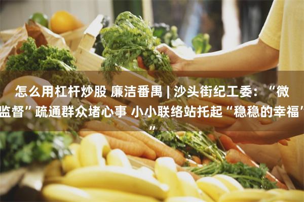 怎么用杠杆炒股 廉洁番禺 | 沙头街纪工委：“微监督”疏通群众堵心事 小小联络站托起“稳稳的幸福”