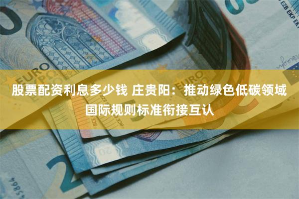 股票配资利息多少钱 庄贵阳：推动绿色低碳领域国际规则标准衔接互认